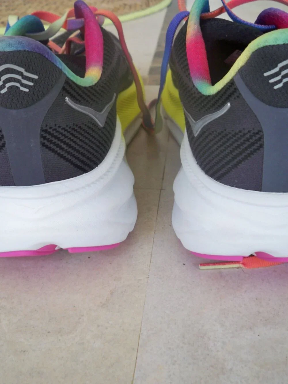 HOKA HOKAS WOMENS SIZE 8B LIKE NEW RAINBOW BLACK - Picture 5 of 13